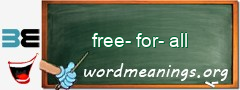 WordMeaning blackboard for free-for-all